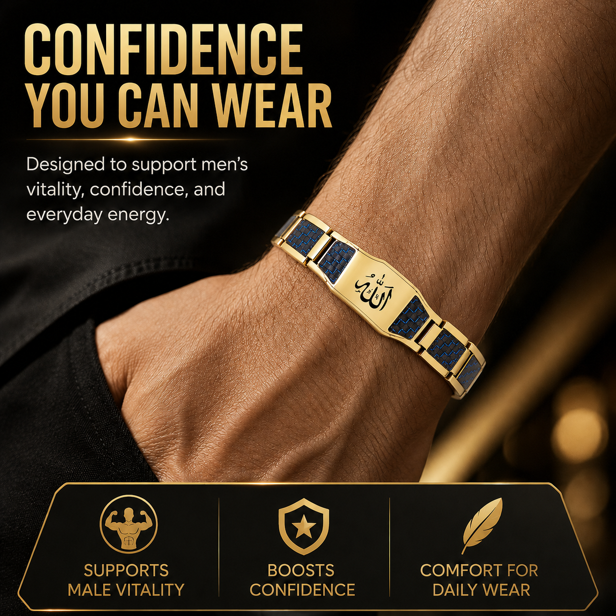 🔥💪Men’s Strength & Vitality Bracelet💯💌Upgrade Your Energy, Style, and Confidence