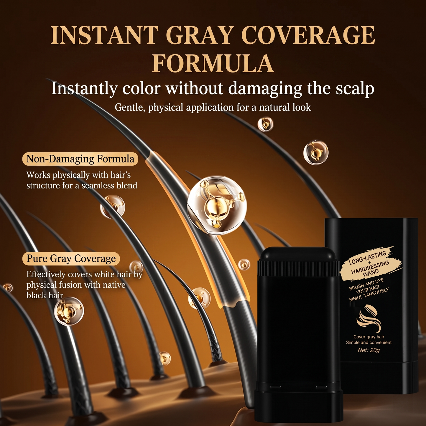 🔥Hot Sale 30% Off🎁Disposable Hair dye comb,Covers Gray Hair,Easy to Color, Portable for Quick Touch - Ups, Resists Fading and Clumping