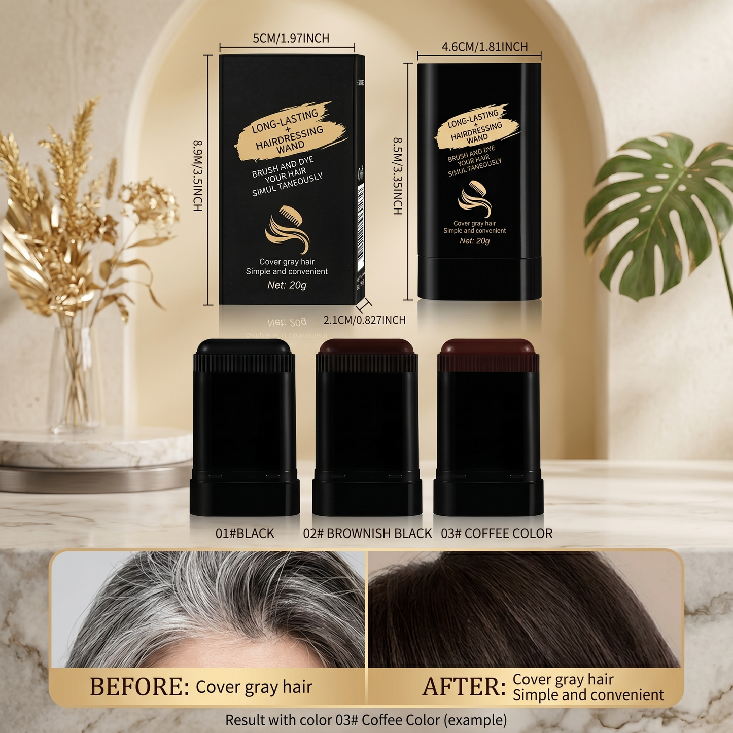 🔥Hot Sale 30% Off🎁Disposable Hair dye comb,Covers Gray Hair,Easy to Color, Portable for Quick Touch - Ups, Resists Fading and Clumping