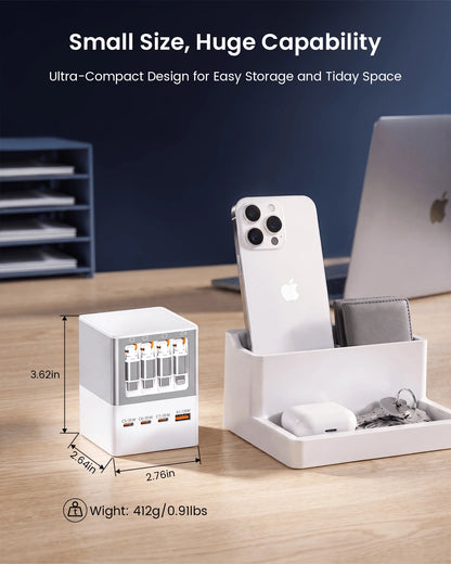 ⚡ Node 110W GaN Desktop Charger – High-Speed Multi-Port Charging Station