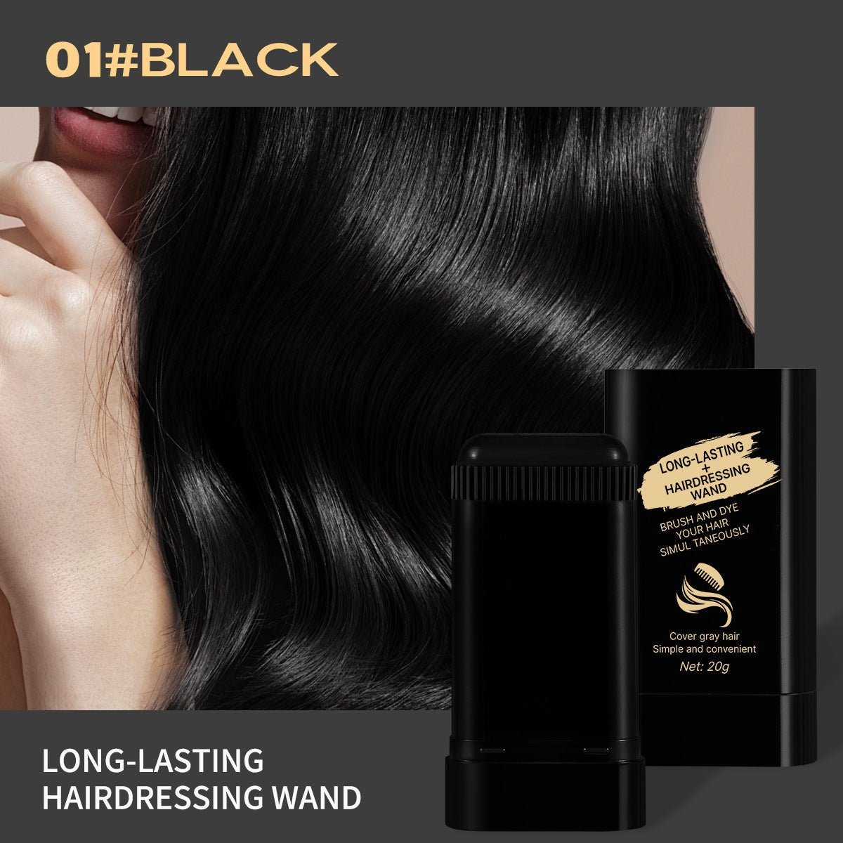 🔥Hot Sale 30% Off🎁Disposable Hair dye comb,Covers Gray Hair,Easy to Color, Portable for Quick Touch - Ups, Resists Fading and Clumping